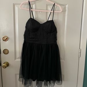 Band of Gypsies Black Mesh Mini Dress